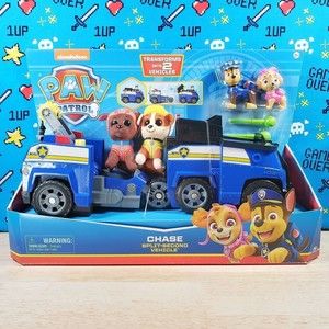 Paw Patrol Chase Split-Second 13" Vehicle 2-in-1 Transforming Police Cruiser